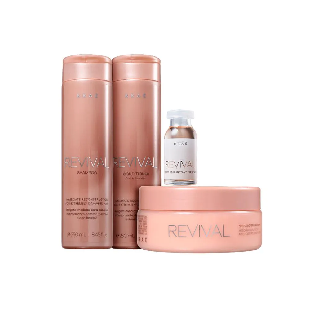 Braé Revival Shampoo+Cond 250ml+Masc 200ml+Power Dose 13ml
