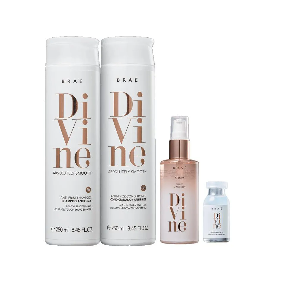 Braé Divine Kit Home Care Anti Frizz (4 Produtos)