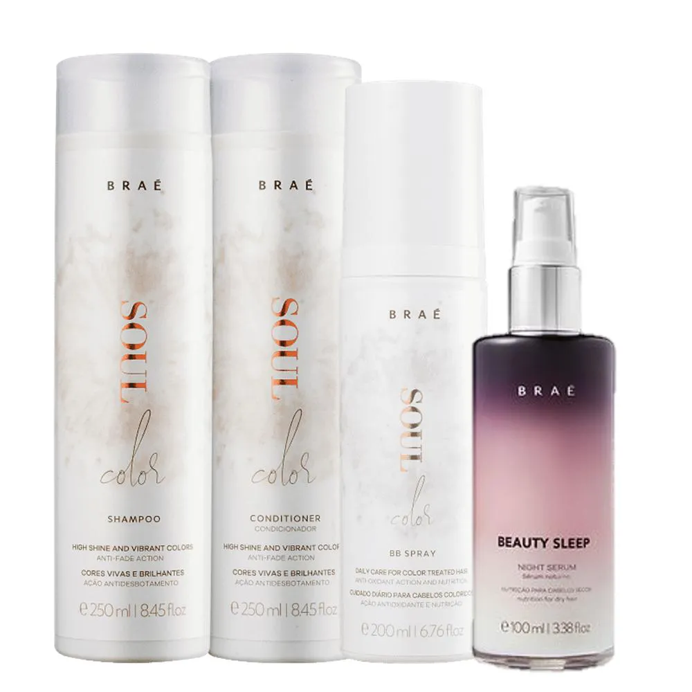 Braé Soul Color Duo 250ml Leave - In Bb Spray 200ml E Beauty Sleep 100ml