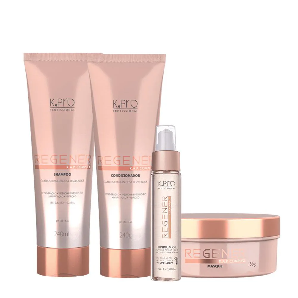 Kit Regenér - Sh + Cond 240ml + Másc 165G + Oil 60ml