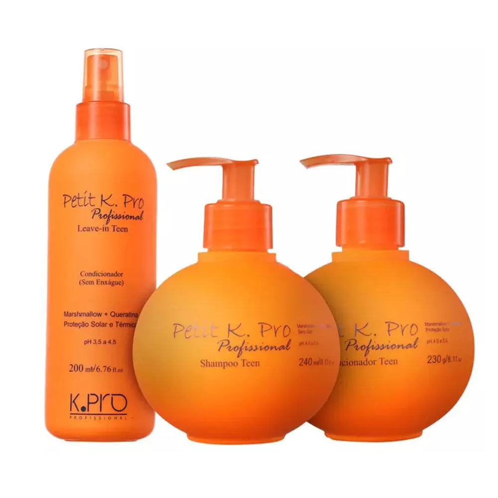 K PRO PETIT TEEN - SHAMPOO SEM SAL+CONDICIONADOR 240ML+LEAVE-IN 200ML
