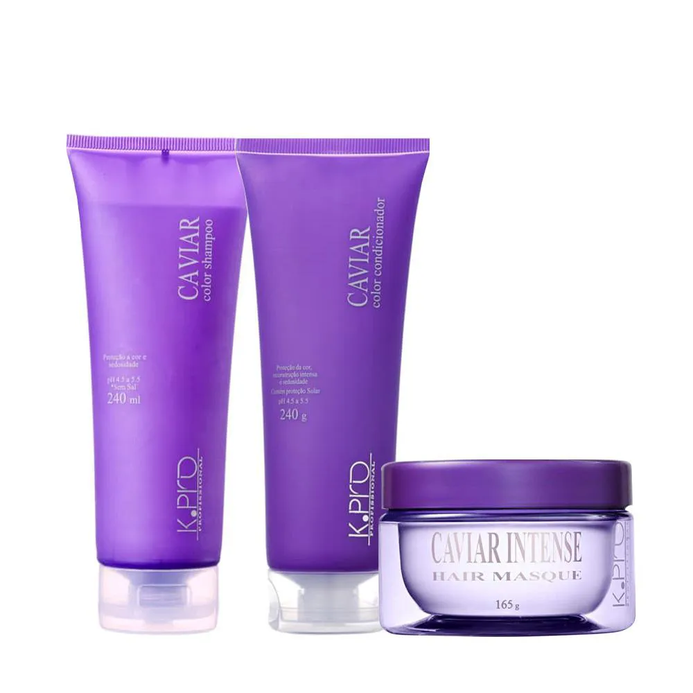 KIT K.PRO PROFISSIONAL CAVIAR COLOR HOME CARE (3 PRODUTOS)