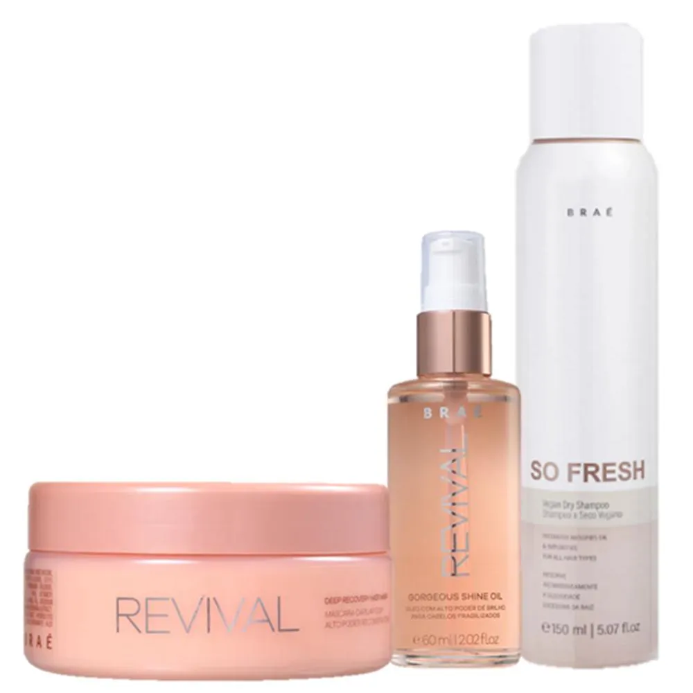Braé Revival Mascara 200G Shine Oil 60ml E So Fresh 150ml