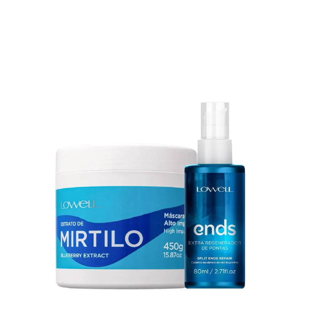 KIT LOWELL EXTRATO DE MIRTILO TRATAMENTO REGENERADOR  (2 PRODUTOS)