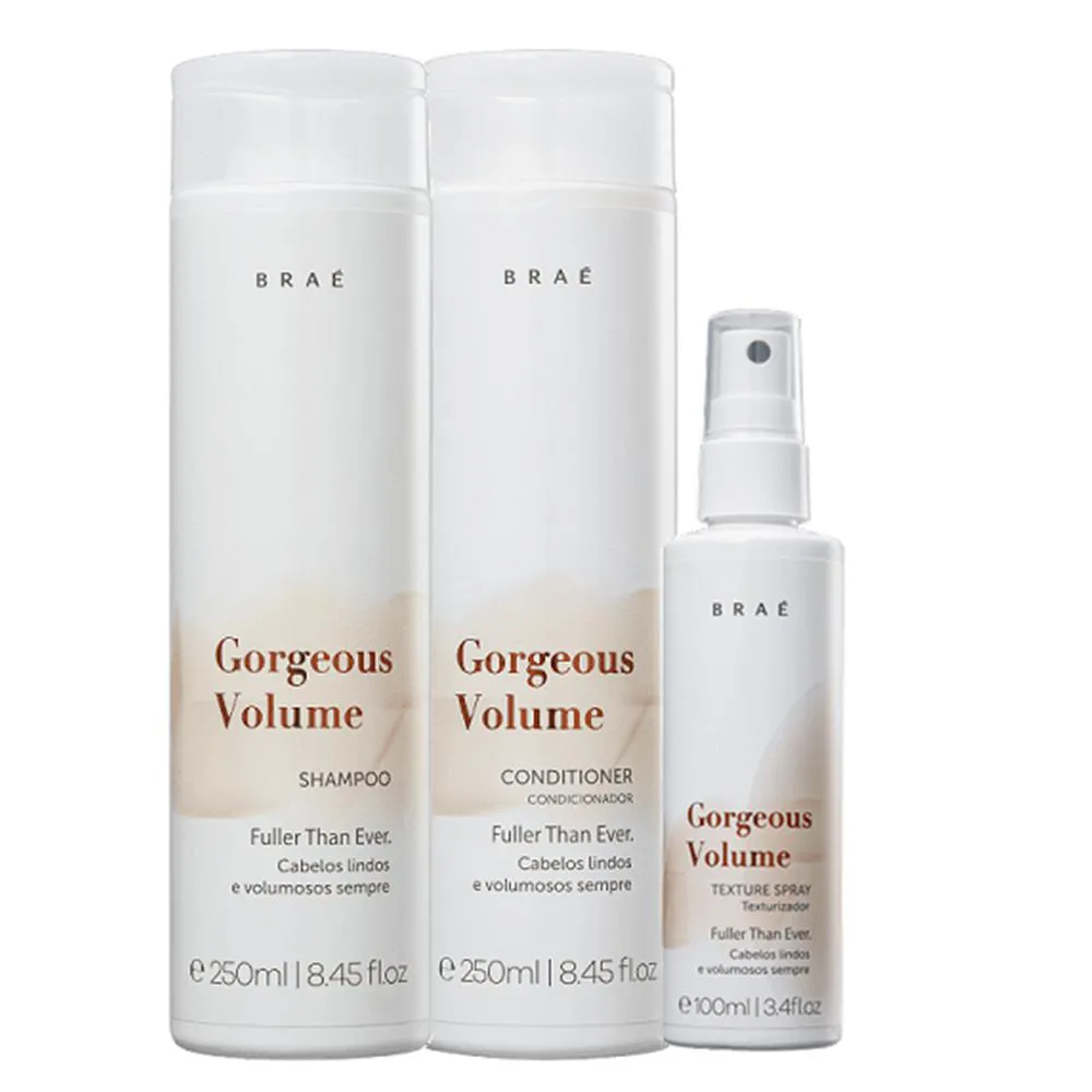 Braé Gorgeous Volume Home Care 3 Produtos