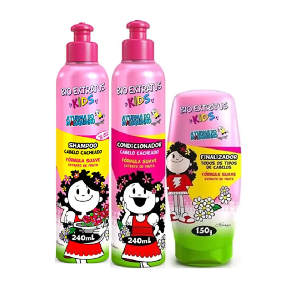 Bio Extratus Kids Cacheados Kit Duo 240ml E Finalizador 150G