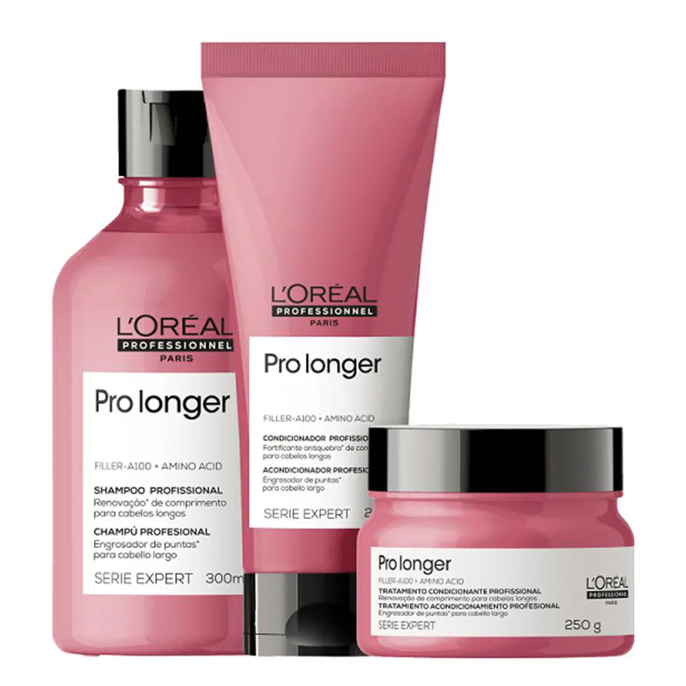 KIT L'ORéAL PROFESSIONNEL SERIE EXPERT PRO LONGER HOME CARE DUO + MáSCARA 250G (3 PRODUTOS)