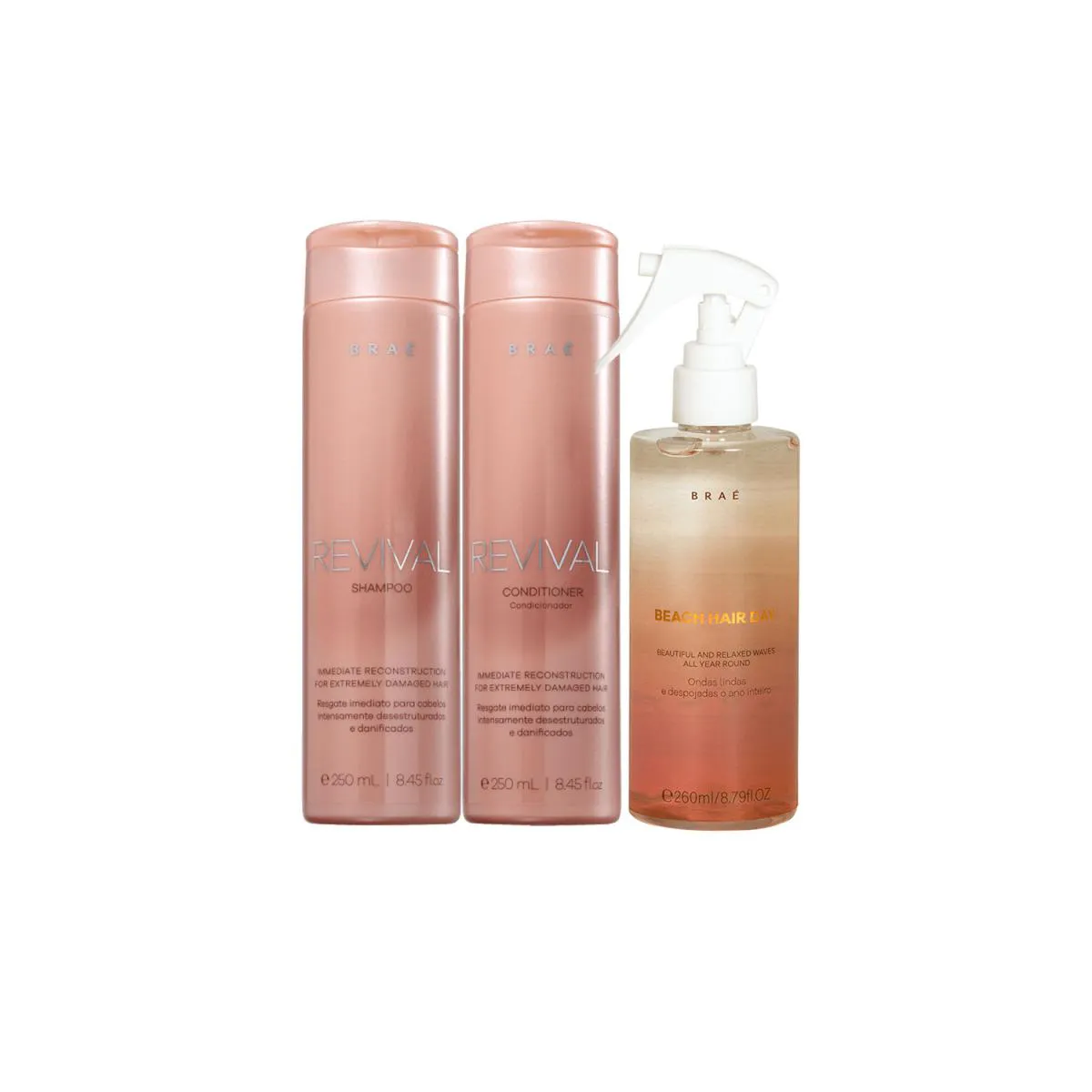 Kit Braé Revival Beach Hair (3 Produtos)