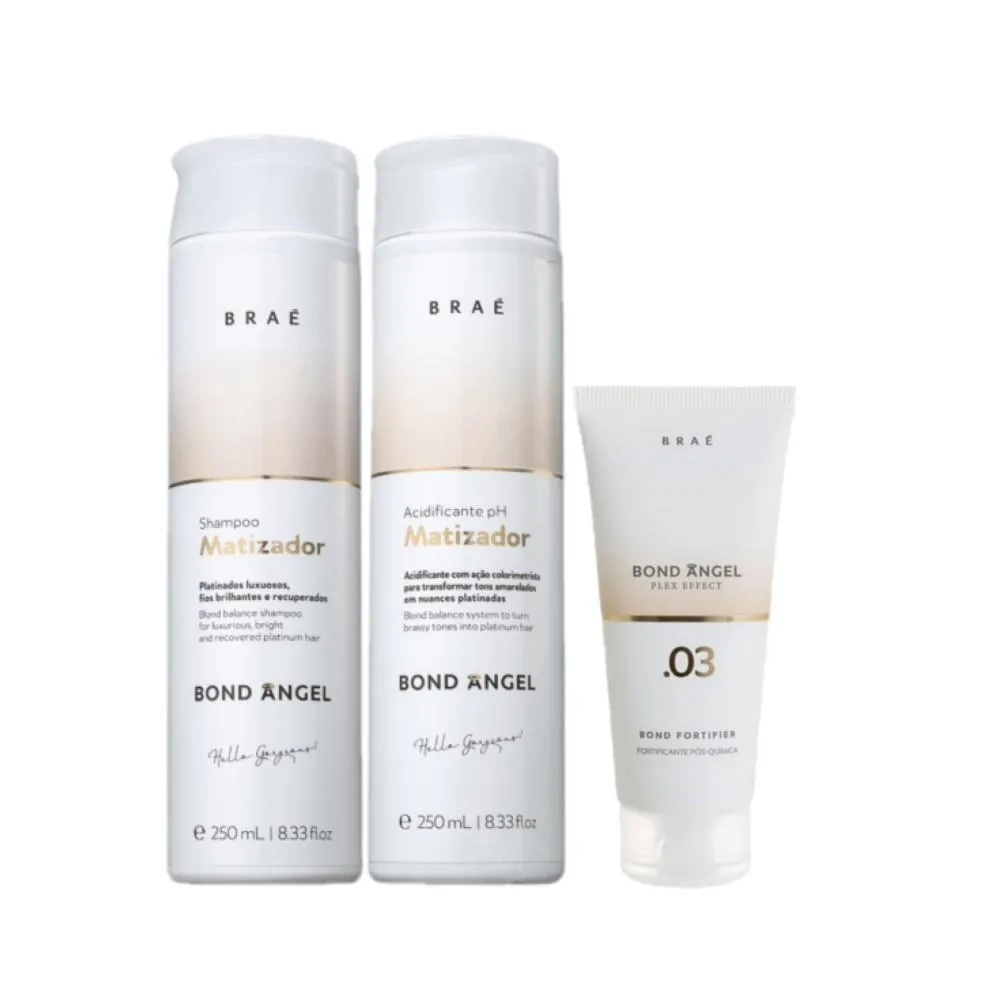 Braé Bond Angel Matizador Duo Home Care E Plex Efect 100ml (3 Produtos)