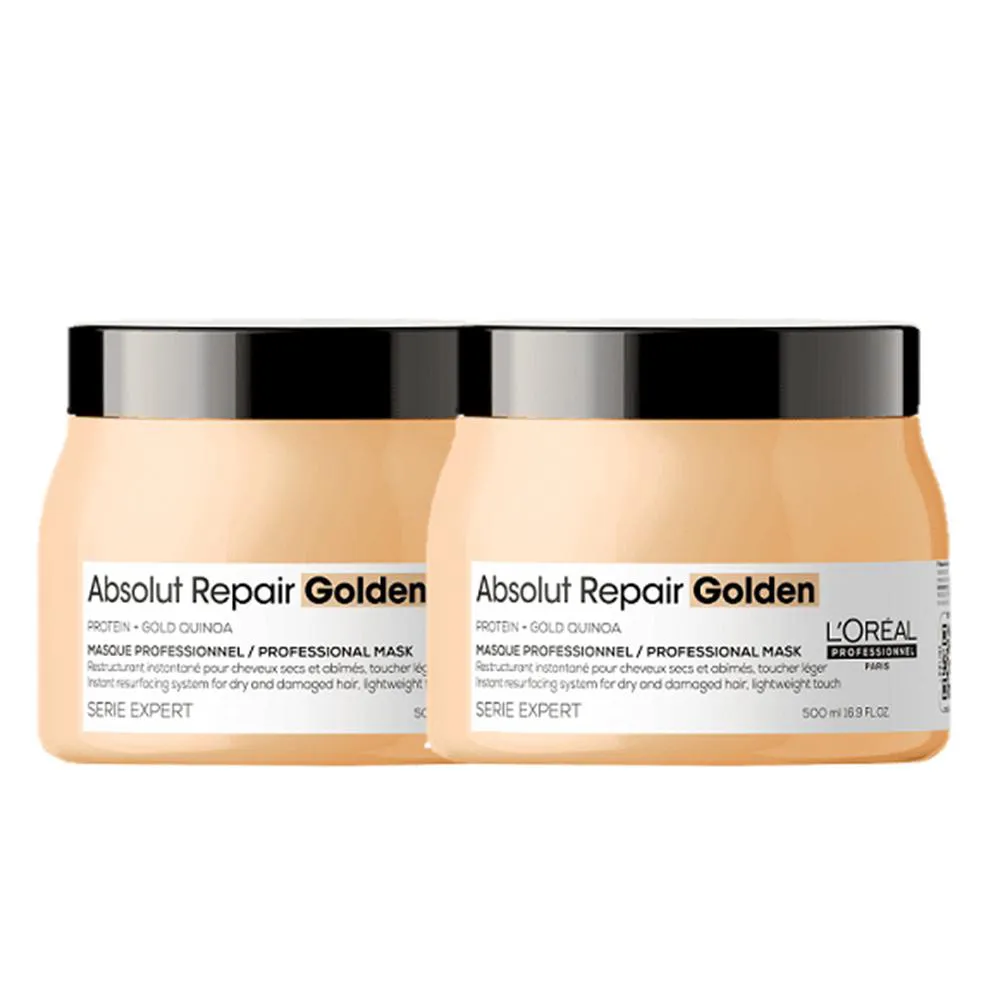Kit L'Oréal Professionnel Serie Expert Absolut Repair Gold Quinoa Protein Golden - Máscara 500ml (2 Unidades)