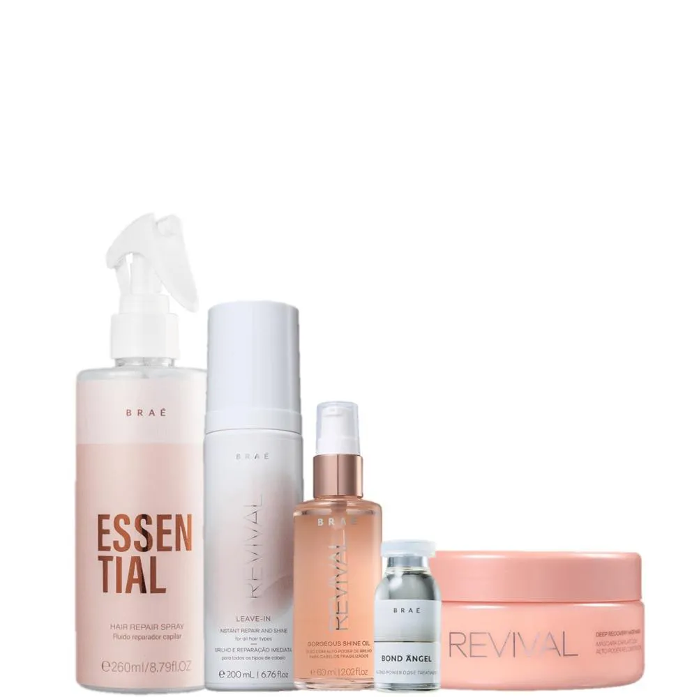 Kit Braé Revival Bond Power Cuidado Capilar (5 Produtos)