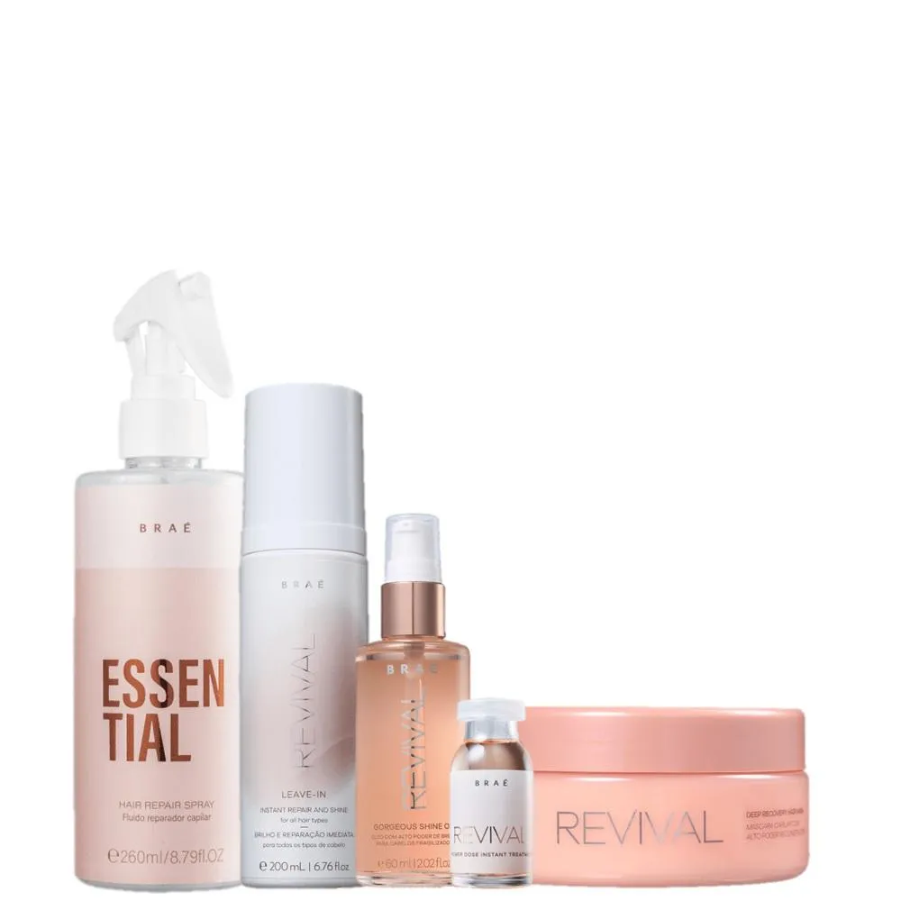 Kit Braé Revival Super Cuidado Capilar (5 Produtos)