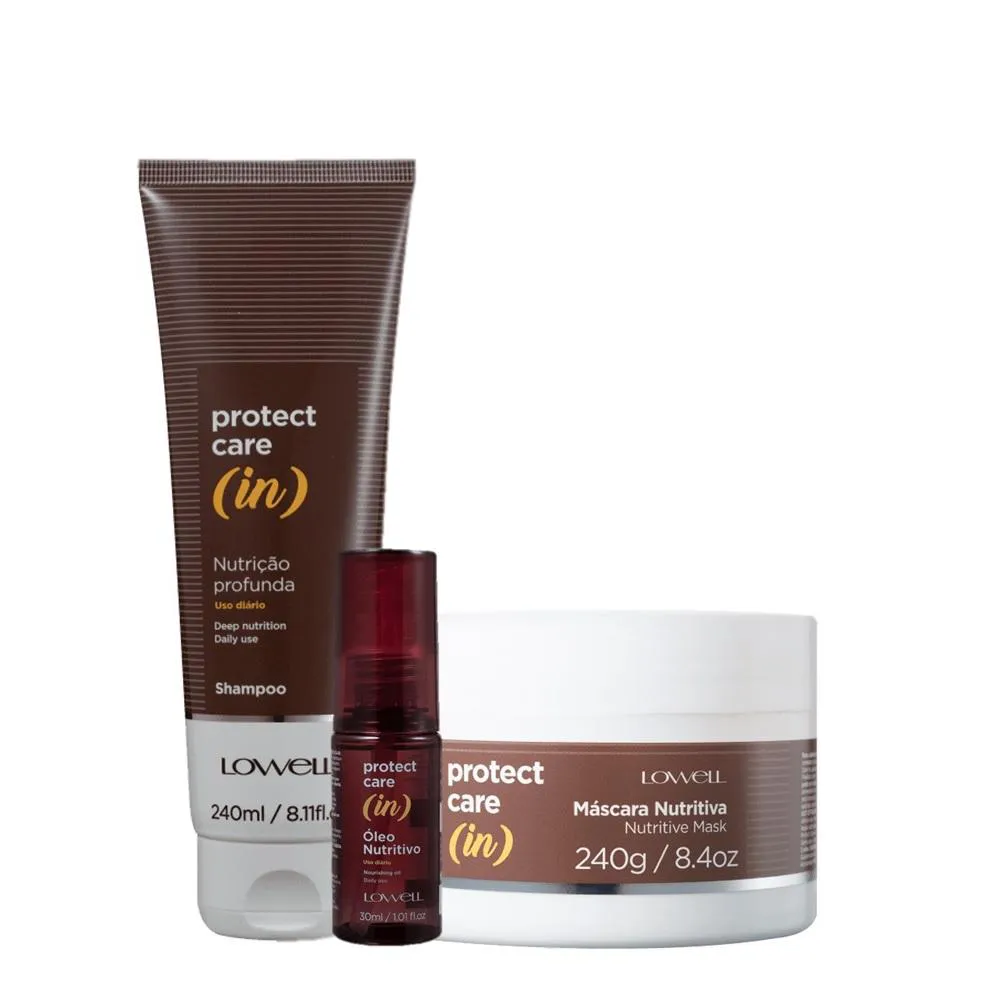 KIT LOWELL PROTECT CARE (IN) LIMPEZA SUAVE (3 PRODUTOS)
