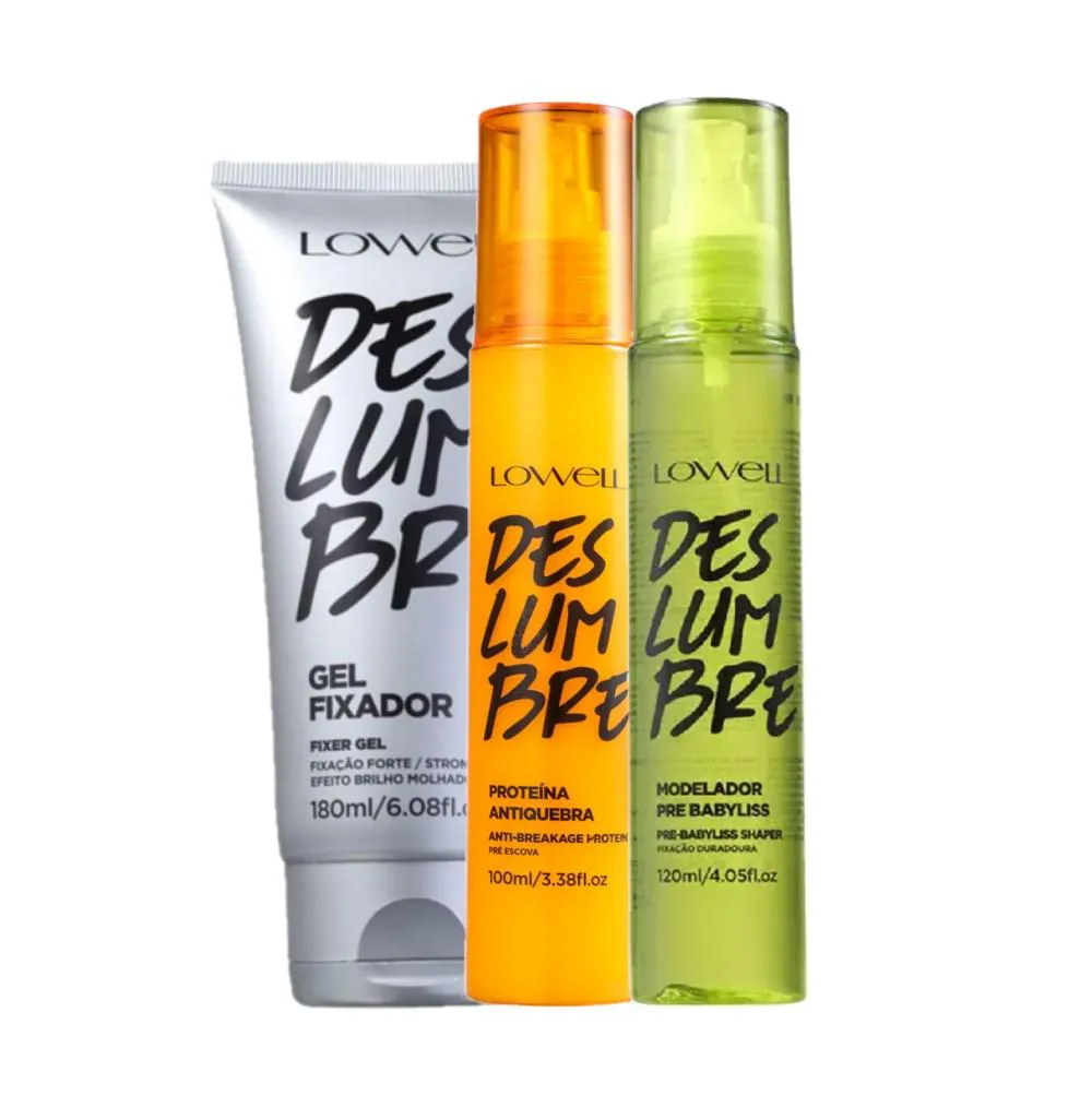KIT LOWELL DESLUMBRE FIXADOR ANTI-QUEBRA PRé BABYLISS (3 PRODUTOS)