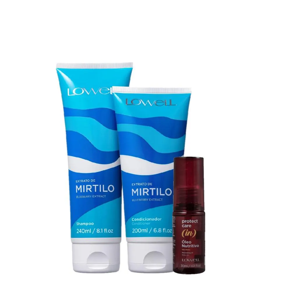 KIT LOWELL EXTRATO DE MIRTILO HOME CARE NUTRITIVO (3 PRODUTOS)