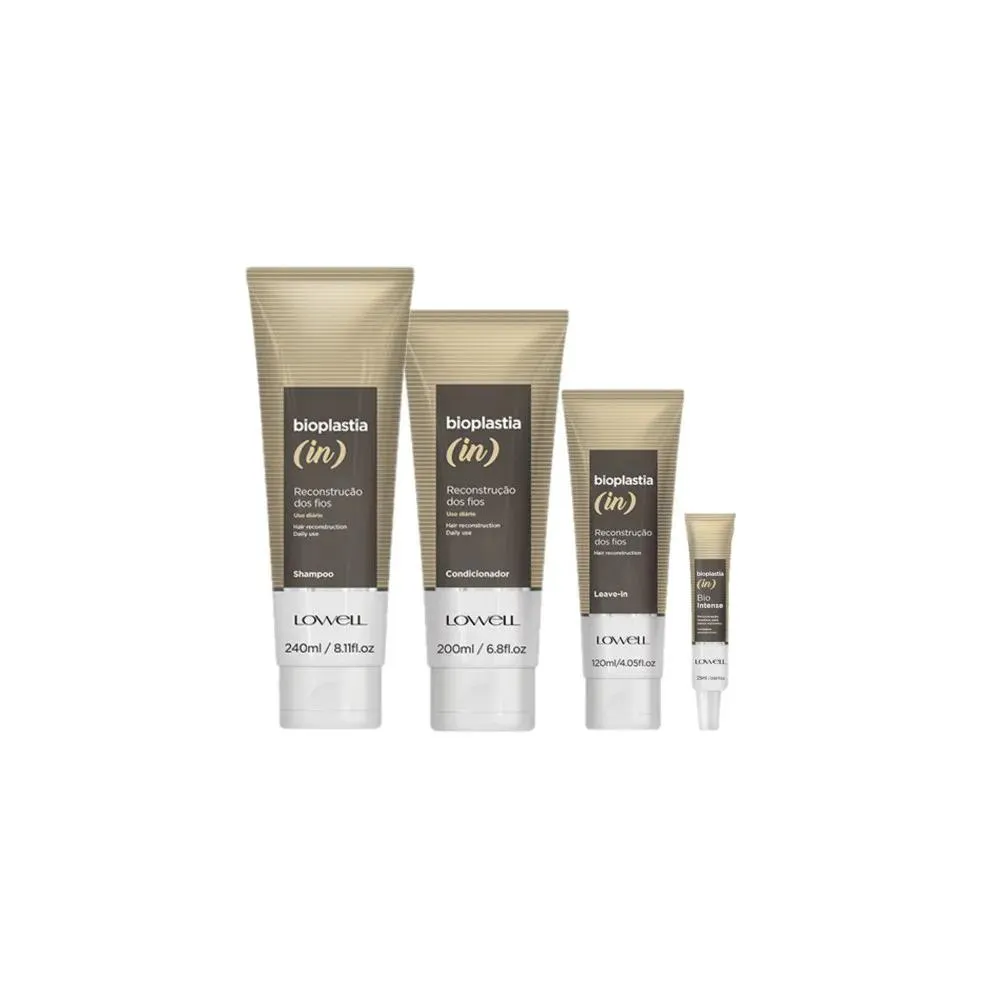 KIT LOWELL BIOPLASTIA (IN) HOME CARE LEAVE (4 PRODUTOS)
