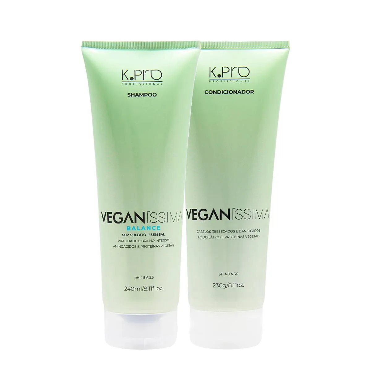 KIT K.PRO VEGANíSSIMA BALANCE SHAMPOO E CONDICIONADOR CABELOS RESSECADOS (2 PRODUTOS)