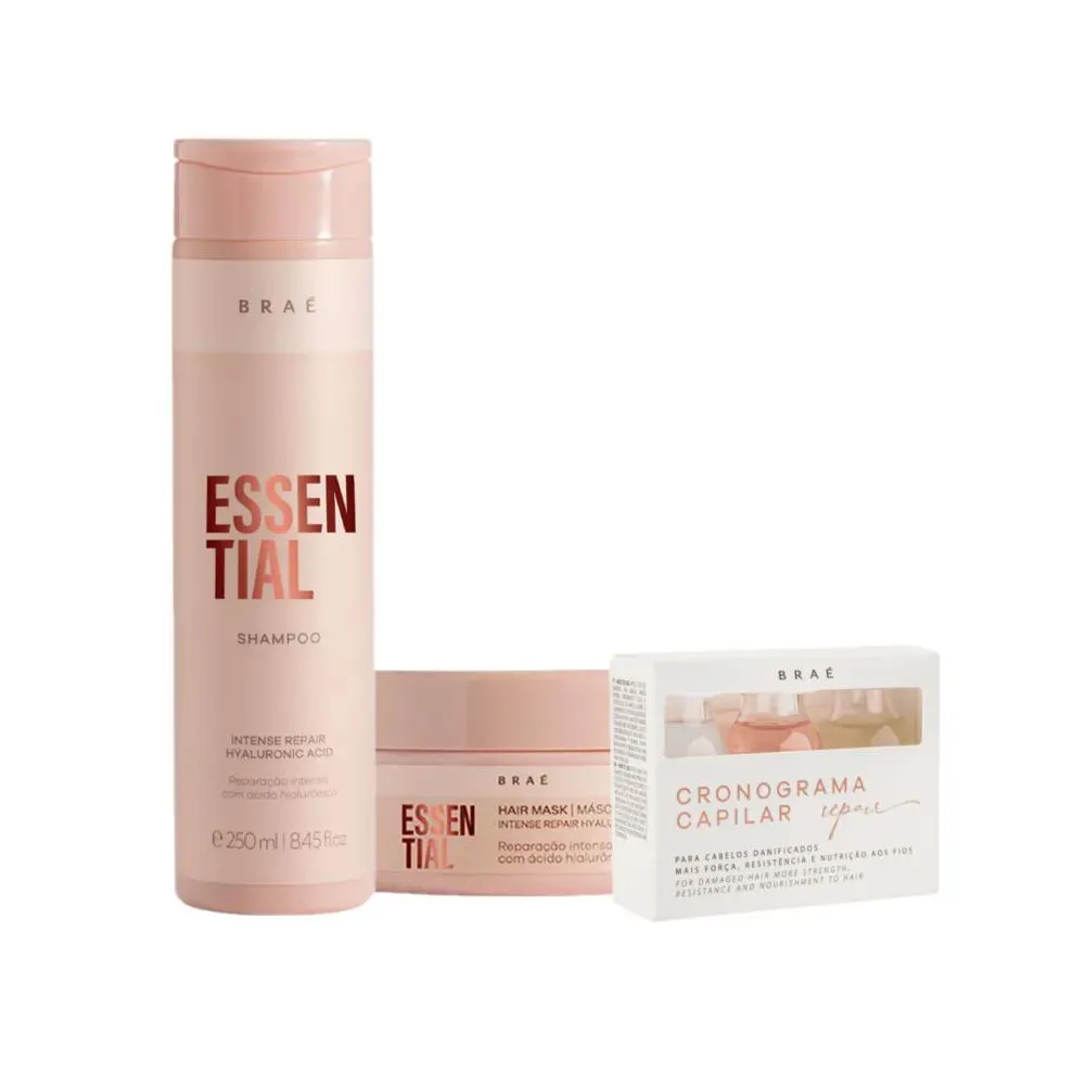 Kit Braé Essential Repair - Máscara P (3 Produtos)
