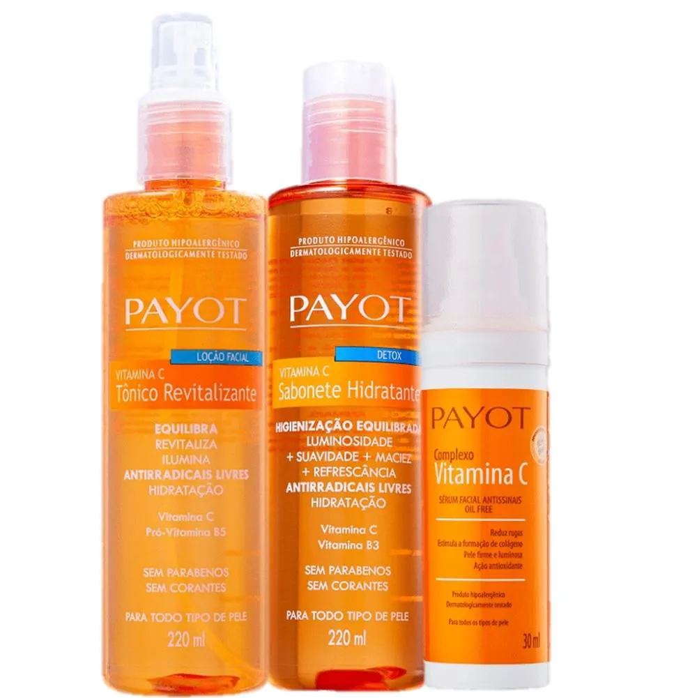 KIT PAYOT VITAMINA C CONTROLE DE OLEOSIDADE (3 PRODUTOS)
