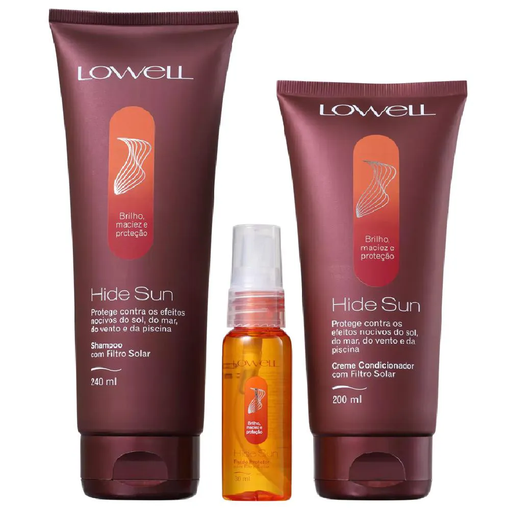 KIT LOWELL HIDE SUN TRIO (3 PRODUTOS)