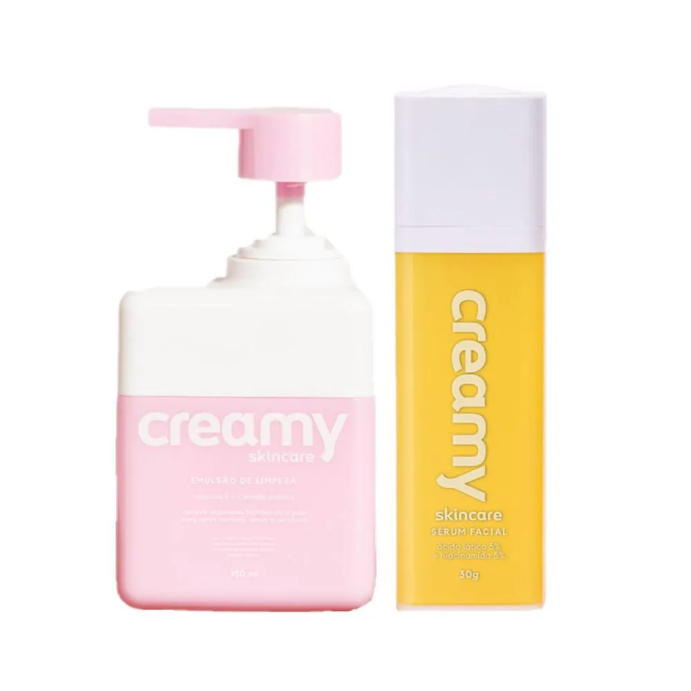 Kit Creamy Skincare Emulsão De Limpeza Lático (2 Produtos)
