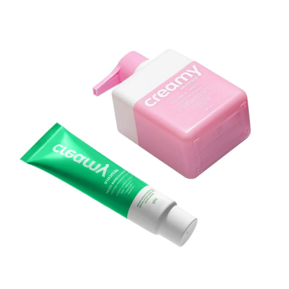 Kit Creamy Skincare Emulsão De Limpeza Hidratante Facial Reparador (2 Produtos)