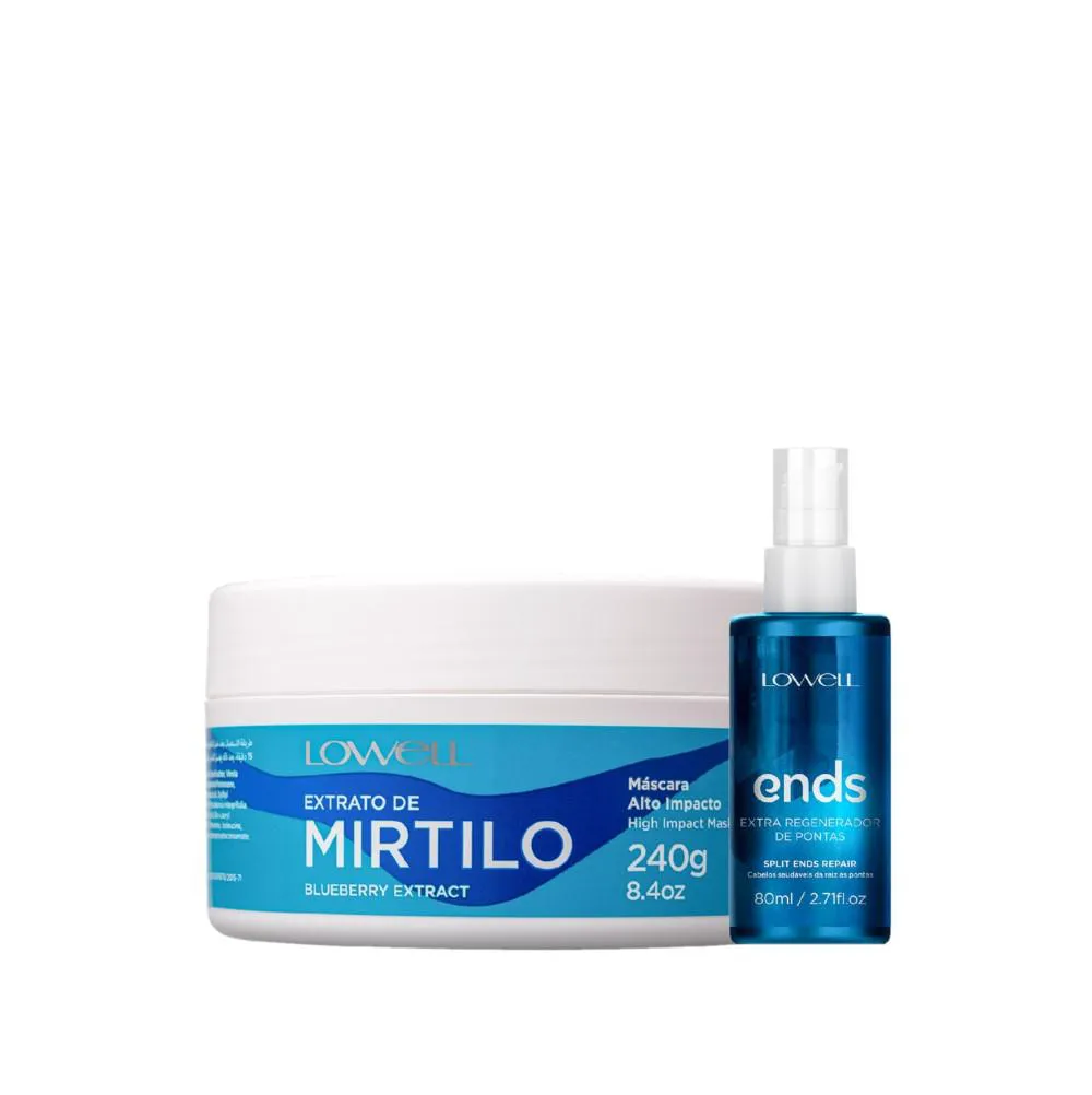 KIT LOWELL EXTRATO DE MIRTILO REGENERAçãO EXTRA DE PONTAS (2 PRODUTOS)