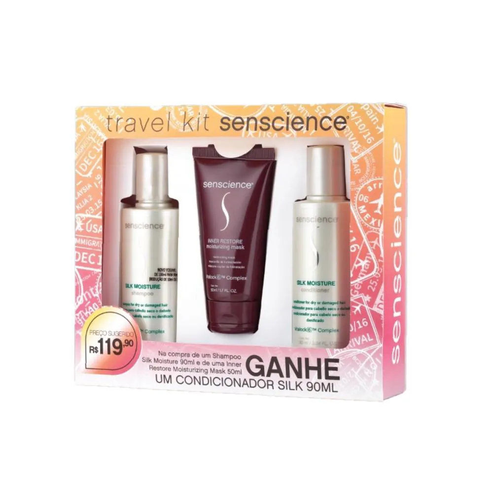 KIT SENSCIENCE SILK MOISTURE MOISTURIZING MASK TRAVEL (3 PRODUTOS)