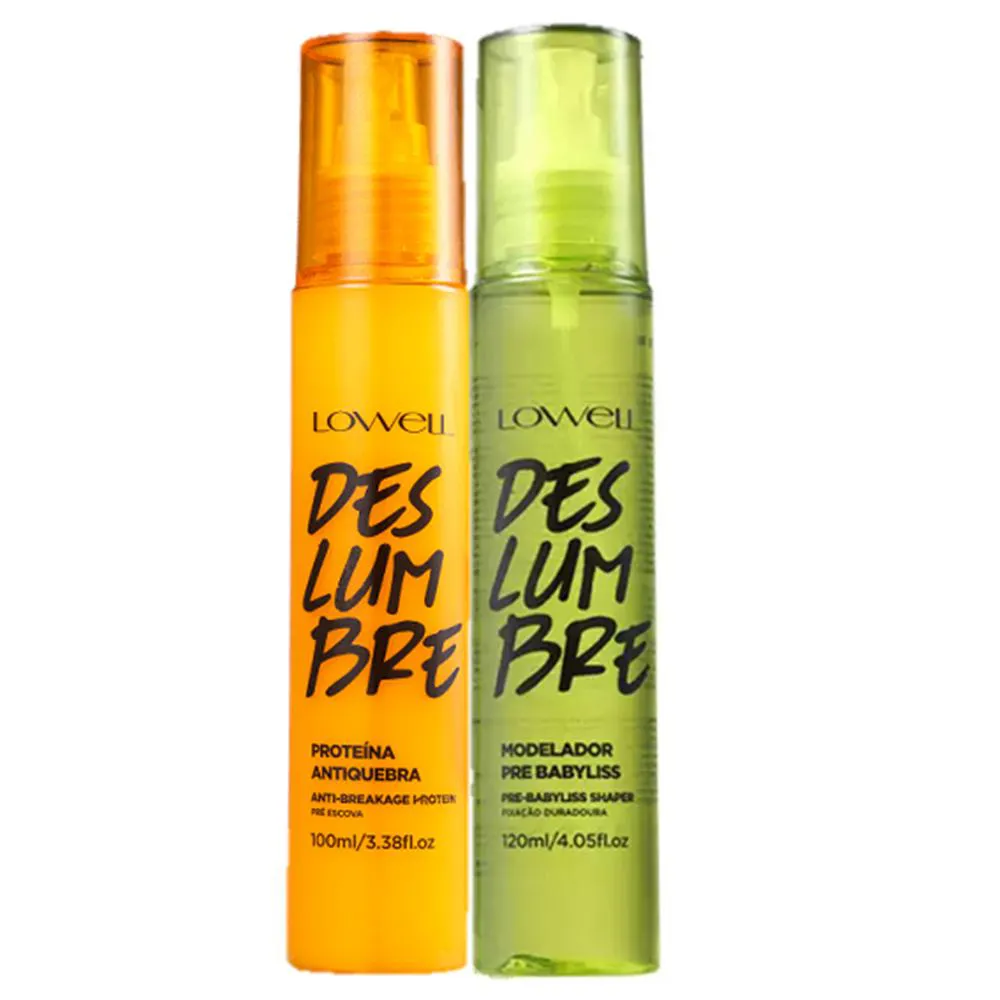 LOWELL DESLUMBRE PRE BABY LISS 120ML E PROTEINA ANTI QUEBRA 100ML 2 PRODUTOS