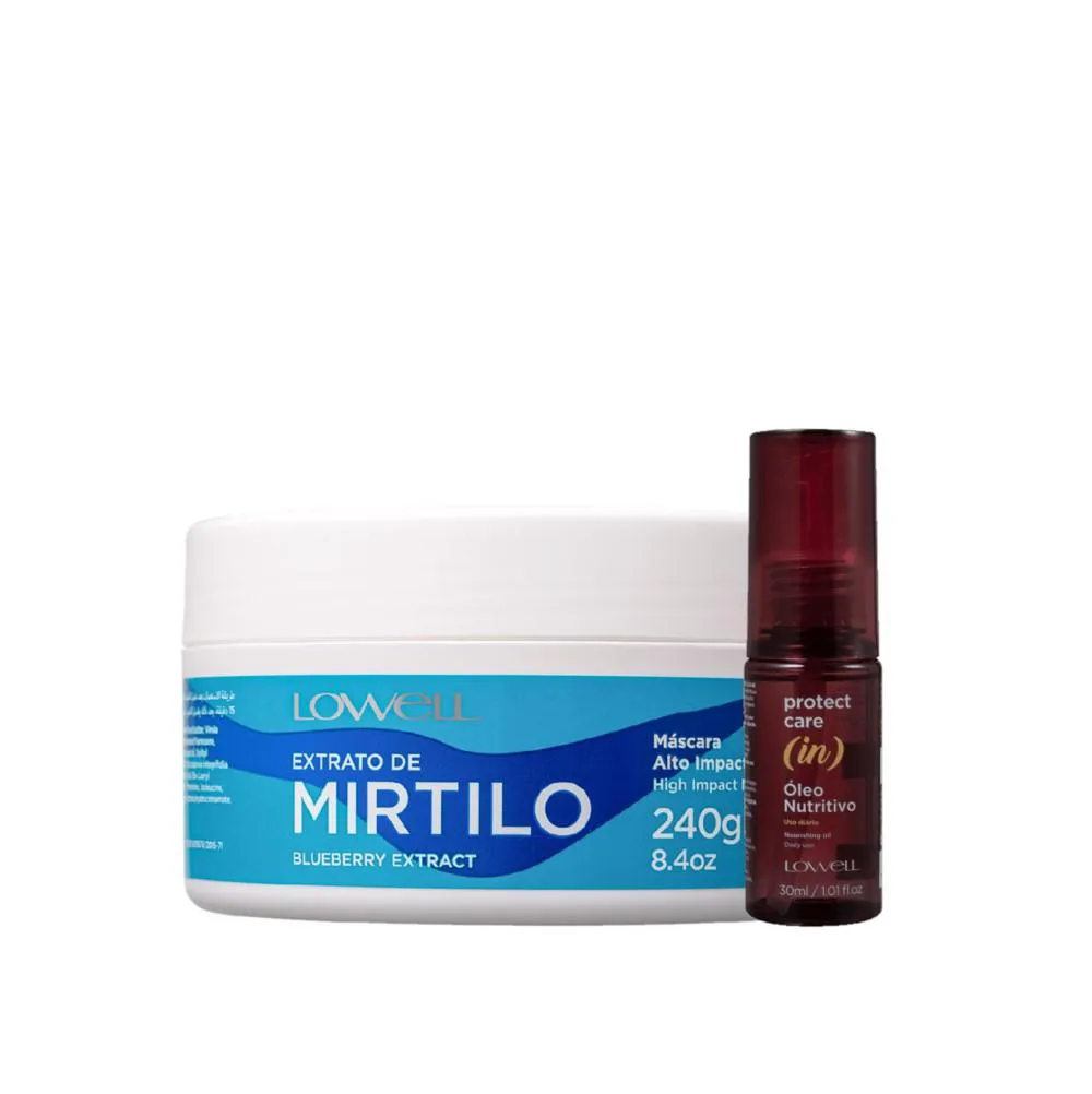 KIT LOWELL EXTRATO DE MIRTILO REGENERAçãO NUTRITIVA (2 PRODUTOS)