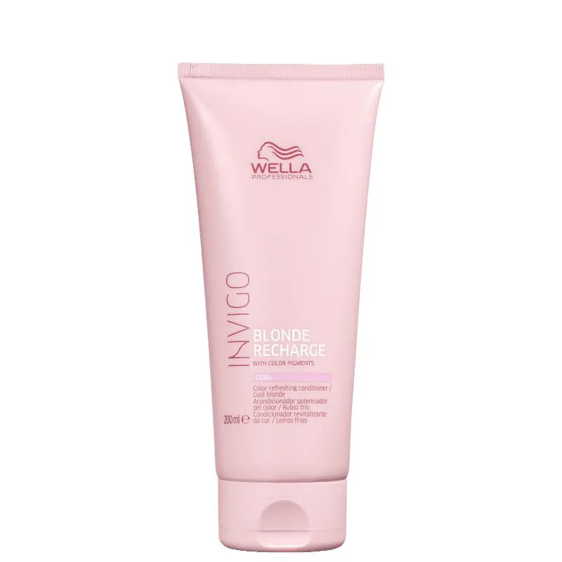 Condicionador Matizador Wella Professionals Invigo Blonde Recharge Neutralização de Tons Amarelados 200ml