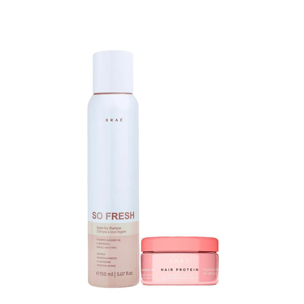 Kit Braé So Fresh Shampoo A Seco E Hair Protein Proteína Concentrada  (2 Produtos)
