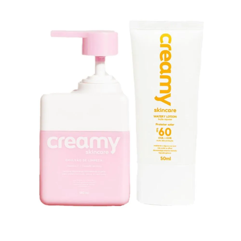 Kit Creamy Skincare Protetor Solar Facial Fps 60 Emulsão (2 Produtos)
