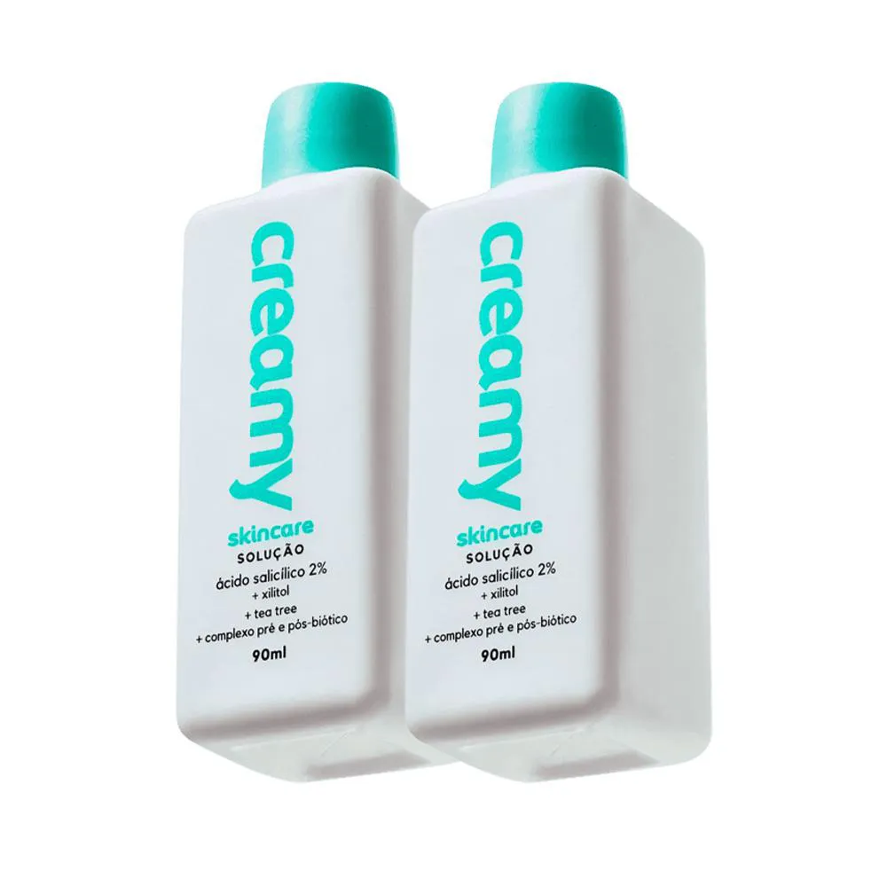 Kit Creamy Ácido Salicílico - Solução Tônica Antiacne 90ml (2 Unidades)