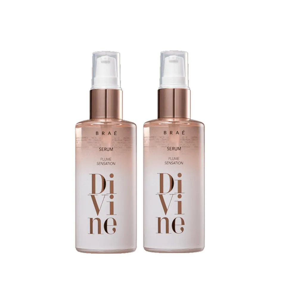 Braé Divine Plume Sensation Serum Reparador Capilar 60ml 2 Unidades