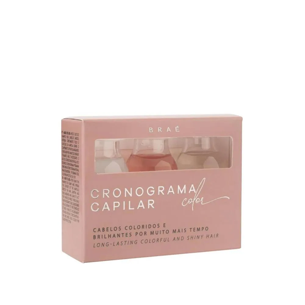 Braé Cronograma Capilar Color Kit 3 Ampolas