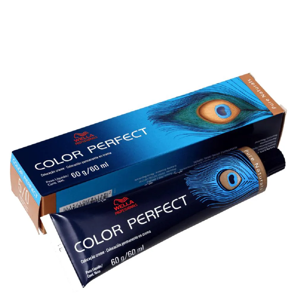 Wella Professionals Color Perfect 5/0 Castanho Claro - Coloração Permanente 60G