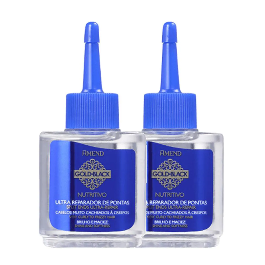 KIT AMEND GOLD BLACK NUTRITIVO ÓLEO REPARADOR DE PONTAS 30ML (2 UNIDADES)