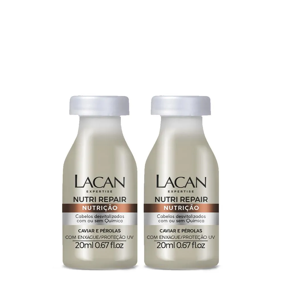 KIT LACAN NUTRI REPAIR NUTRIçãO - AMPOLA DE TRATAMENTO 20ML (2 UNIDADES)