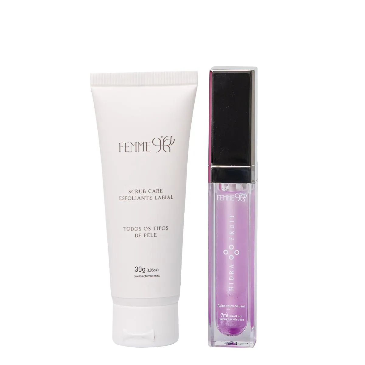KIT FEMME9 ESFOLIANTE LáBIAL E HIDRA FRUIT TUTTI FRUTTI (2 PRODUTOS)