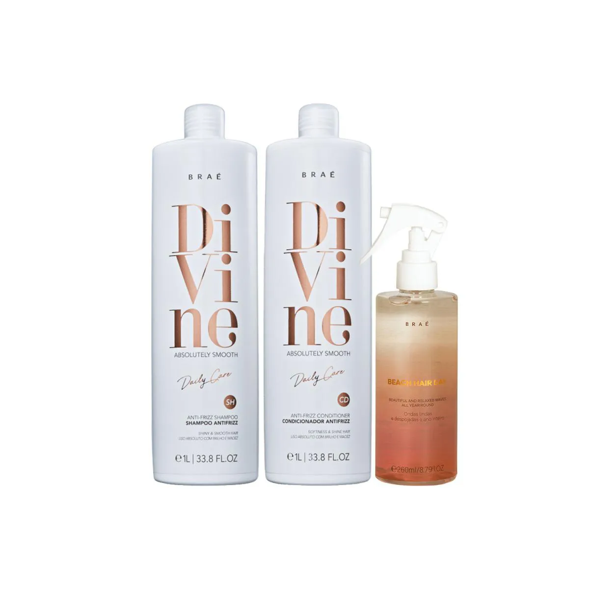 Kit Braé Divine Duo Salon Beach Hair (3 Produtos)
