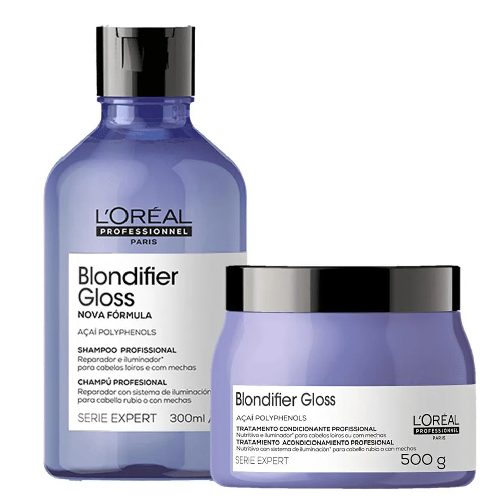 Kit L'Oréal Professionnel Blondifier Hidra Gloss (2 Produtos)