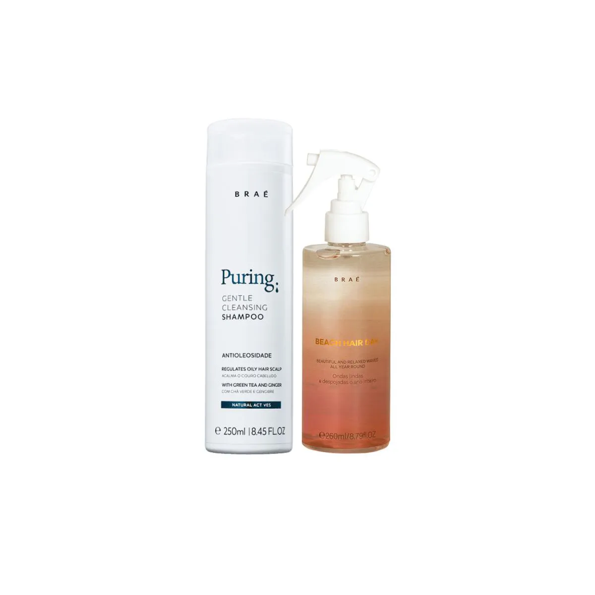 Kit Braé Puring Beach Hair (2 Produtos)