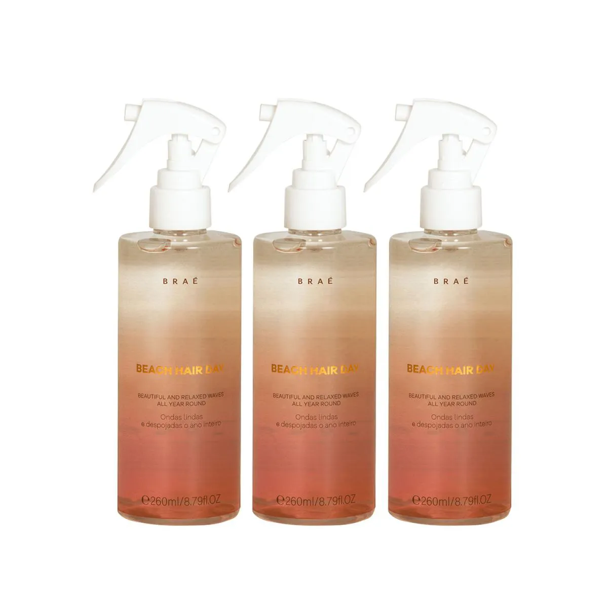 Kit Braé Beach Hair Day Spray Finalizador De Ondas (3 Unidades)