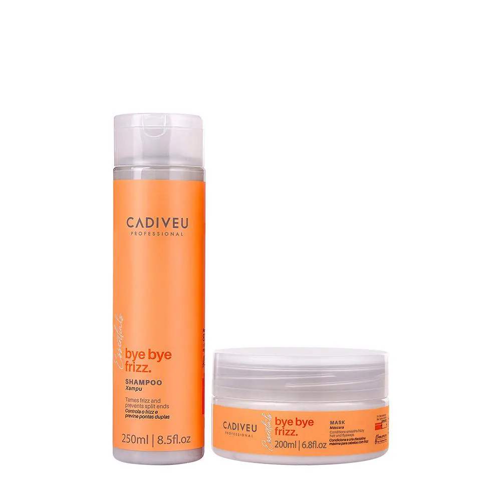 KIT CADIVEU PROFESSIONAL BYE BYE FRIZZ SHAMPOO E MáSCARA (2 PRODUTOS)