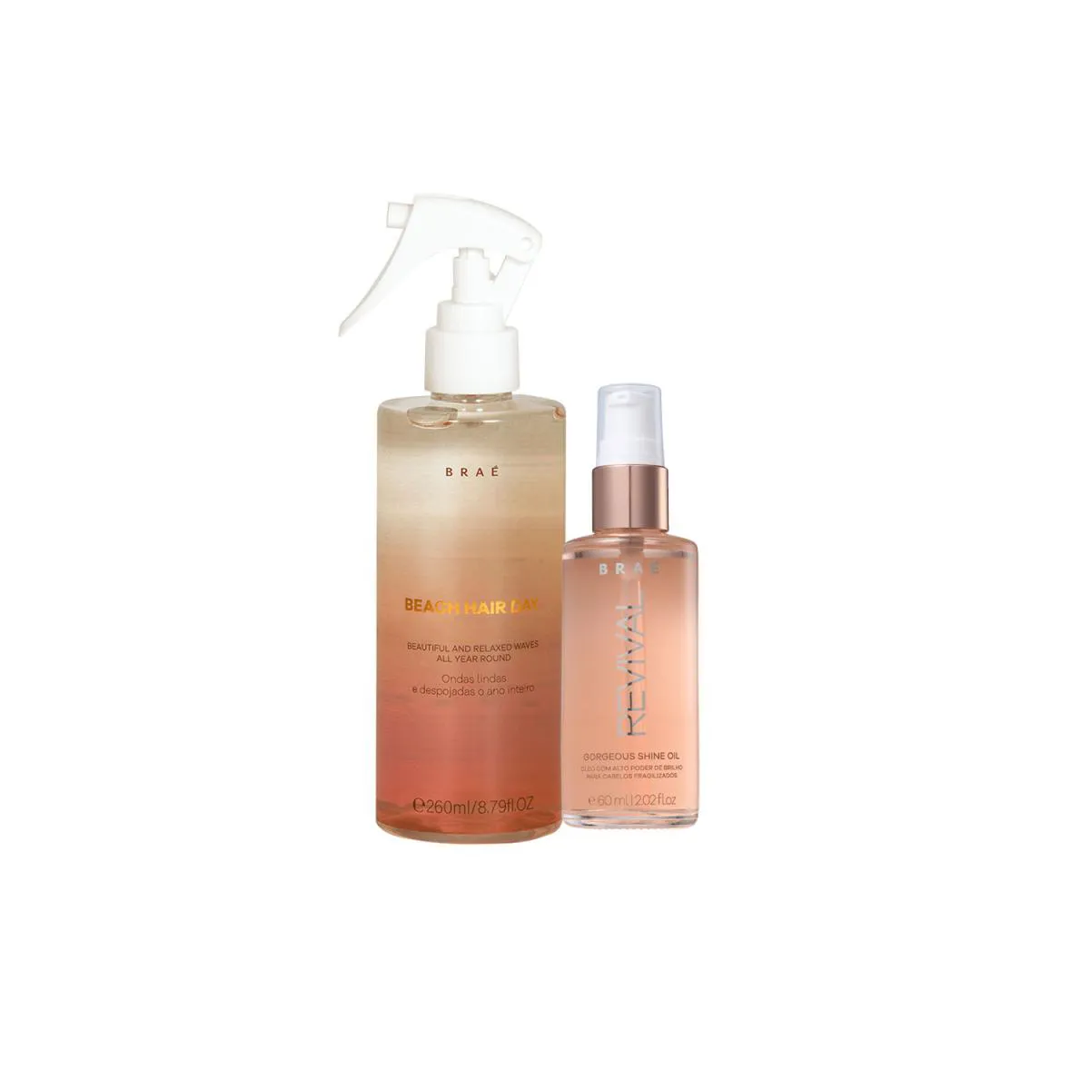Kit Braé Revival Gorgeous Shine Beach Hair Day (2 Produtos)