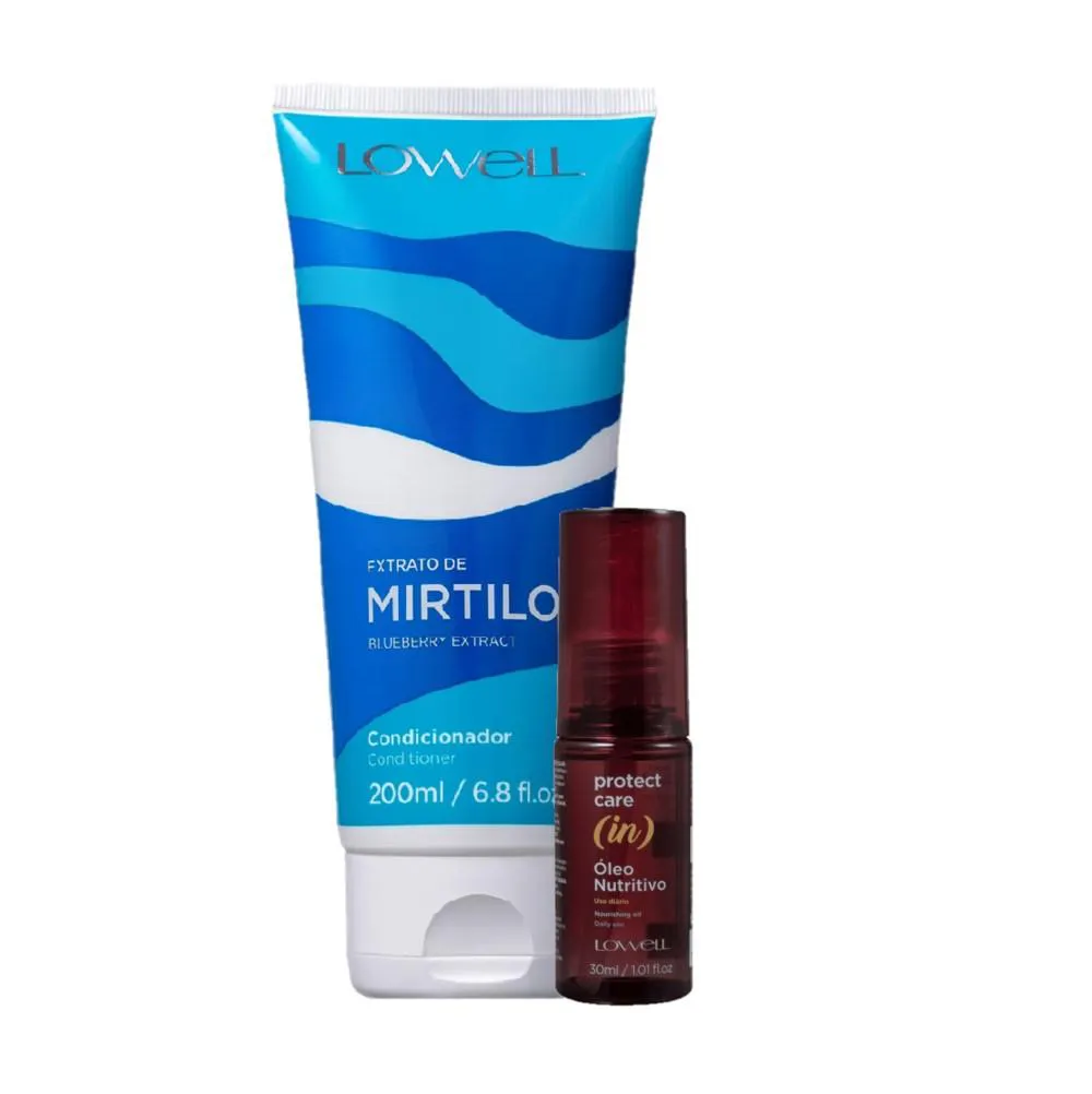 KIT LOWELL EXTRATO DE MIRTILO HIDRATAçãO NUTRITIVA (2 PRODUTOS)