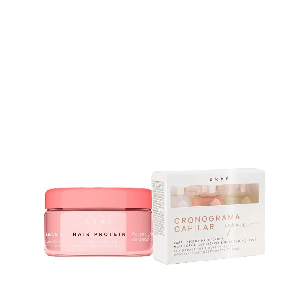 Kit Braé Hair Protein E Cronograma Capilar Repair (2 Produtos)