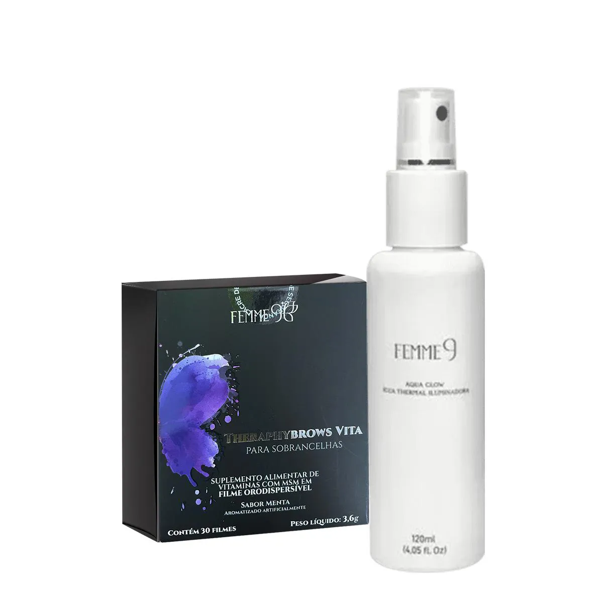 KIT FEMME9 THERAPHYBROWS VITA E ÁGUA TERMAL (2 PRODUTOS)
