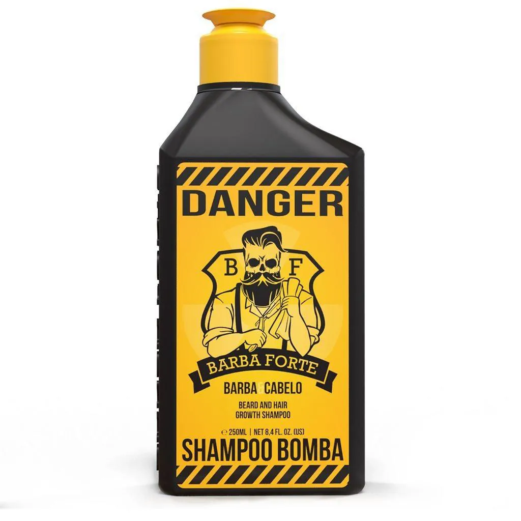 SHAMPOO BOMBA DANGER BARBA E CABELO BARBA FORTE 250ML